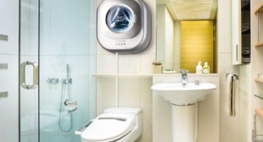 Options for placing a washing machine in the bathroom