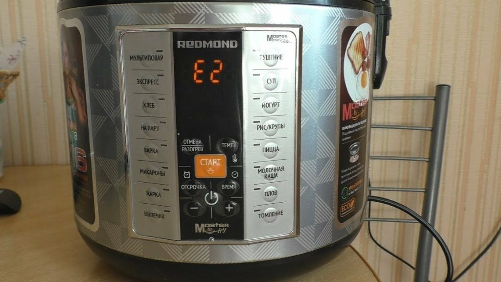 Causes and elimination of errors in multicookers, error codes e01-e05