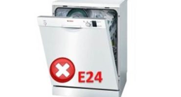 Troubleshooting e24 in the dishwasher